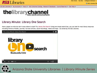 Students in the Director's Chair: Leveraging Student Talent to Create Library Videos Slide 5