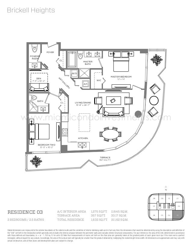 Brickell Heights floor plans