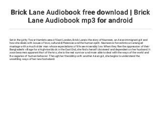 brick lane novel brick lane novel