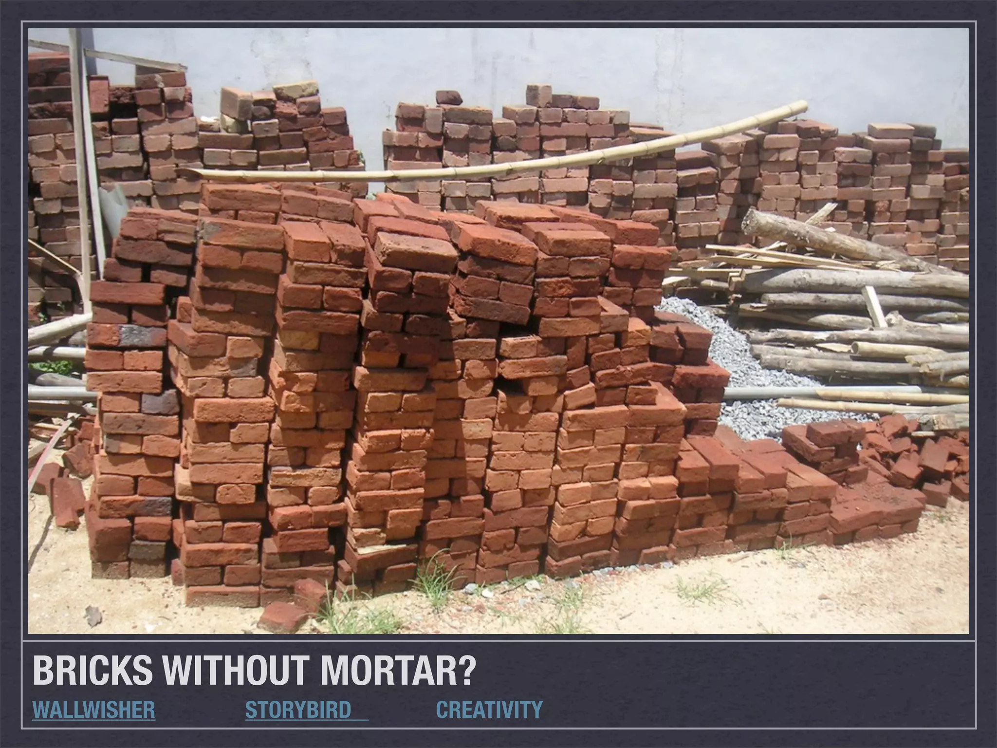 BRICKS WITHOUT MORTAR?
WALLWISHER   STORYBIRD   CREATIVITY
 