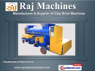 Manufacturer & Supplier of Clay Brick Machines
 
