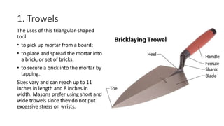 Brick trowel definition discount