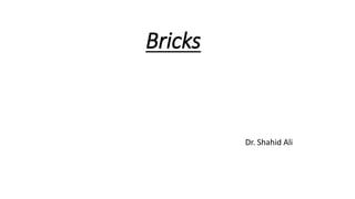 Bricks
Dr. Shahid Ali
 
