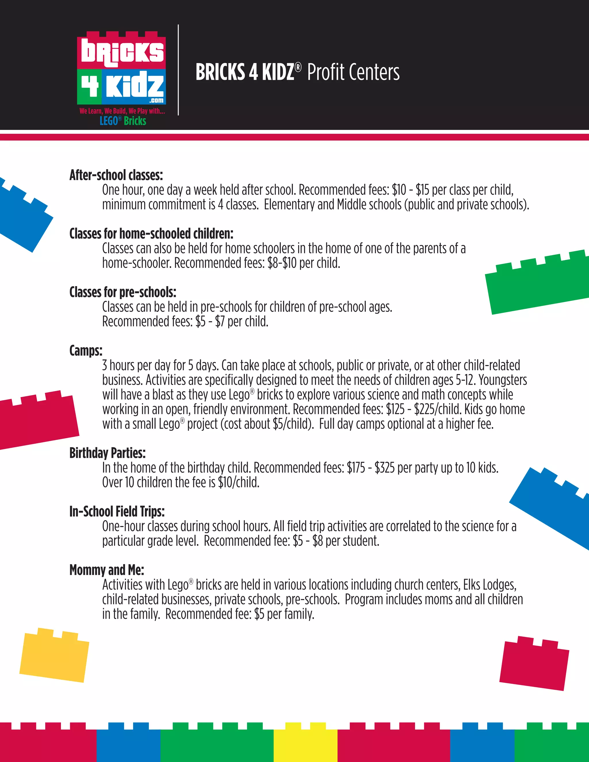 Bricks 4 Kidz E Brochure Pdf