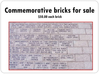 Commemorative bricks for sale  $50.00 each brick 