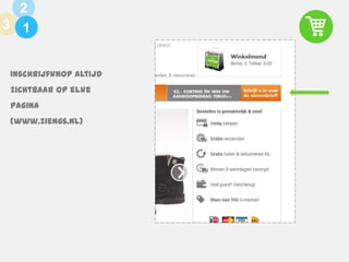 2
3 1
Inschrijfknop altijd
zichtbaar op elke
pagina
(www.ziengs.nl)

 