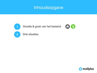 Inhoudsopgave

1
1

Grootte & groei van het bestand

2
2

Drie situaties

 