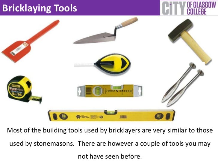 tools needed for bricklaying