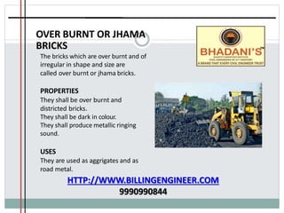 Brick work Notes Tutorial PDF Free Donwnload Presentation | PPTX