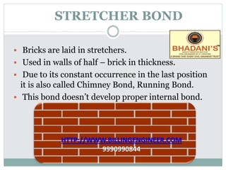 Brick work Notes Tutorial PDF Free Donwnload Presentation | PPTX