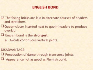 Brickwork bond ppt | PPT