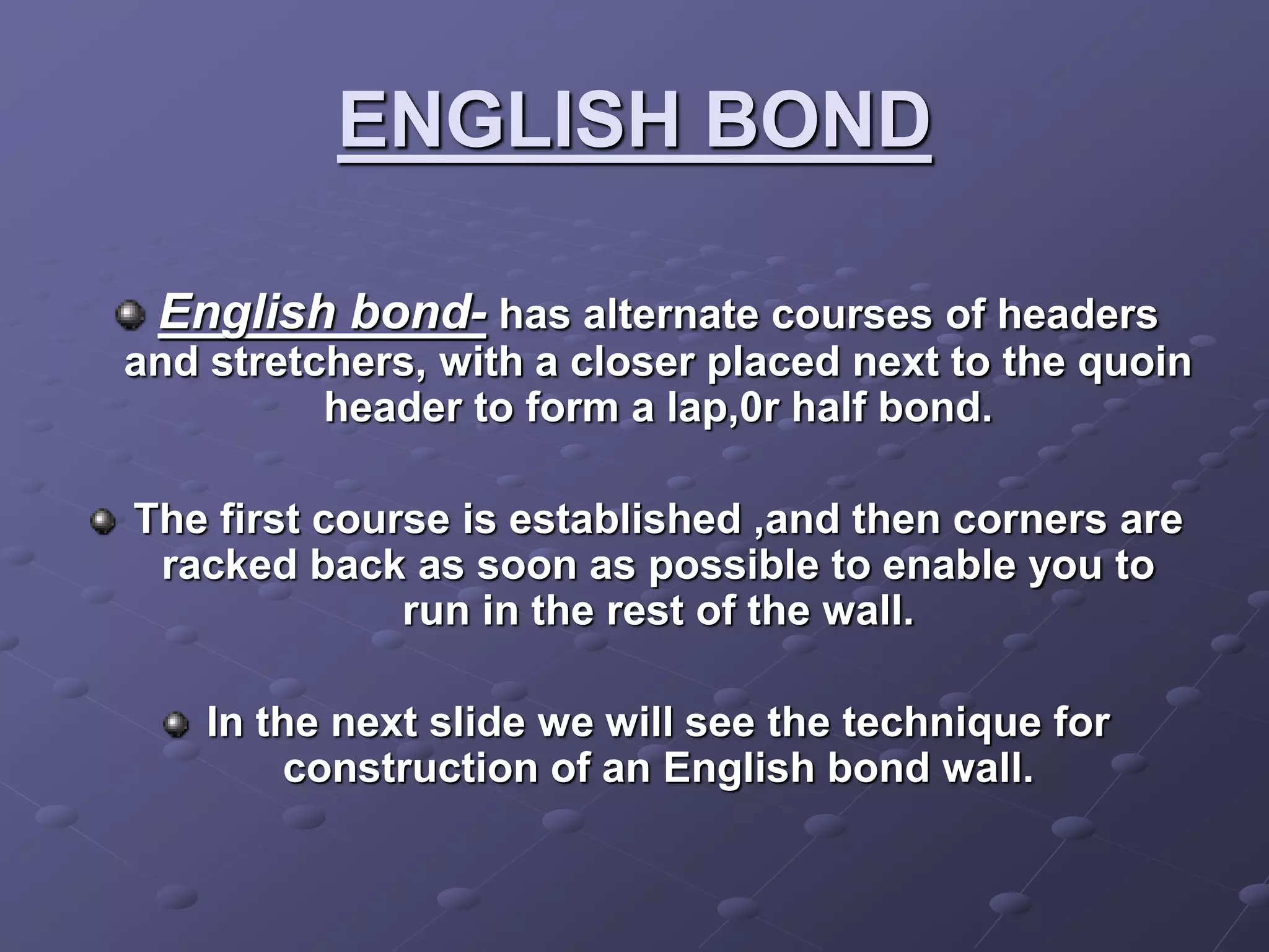 Brickwork Bonding (basics) | PPT