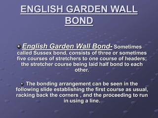 Brickwork Bonding (basics) | PPT