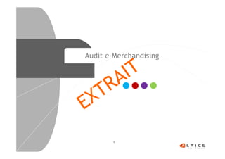 Audit e-Merchandising




       4
 