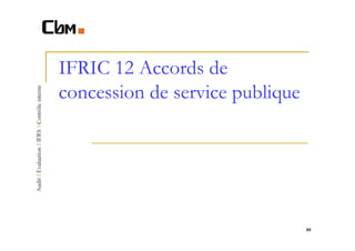 IFRIC 12 Accords de
concession de service publique




                                 88
 