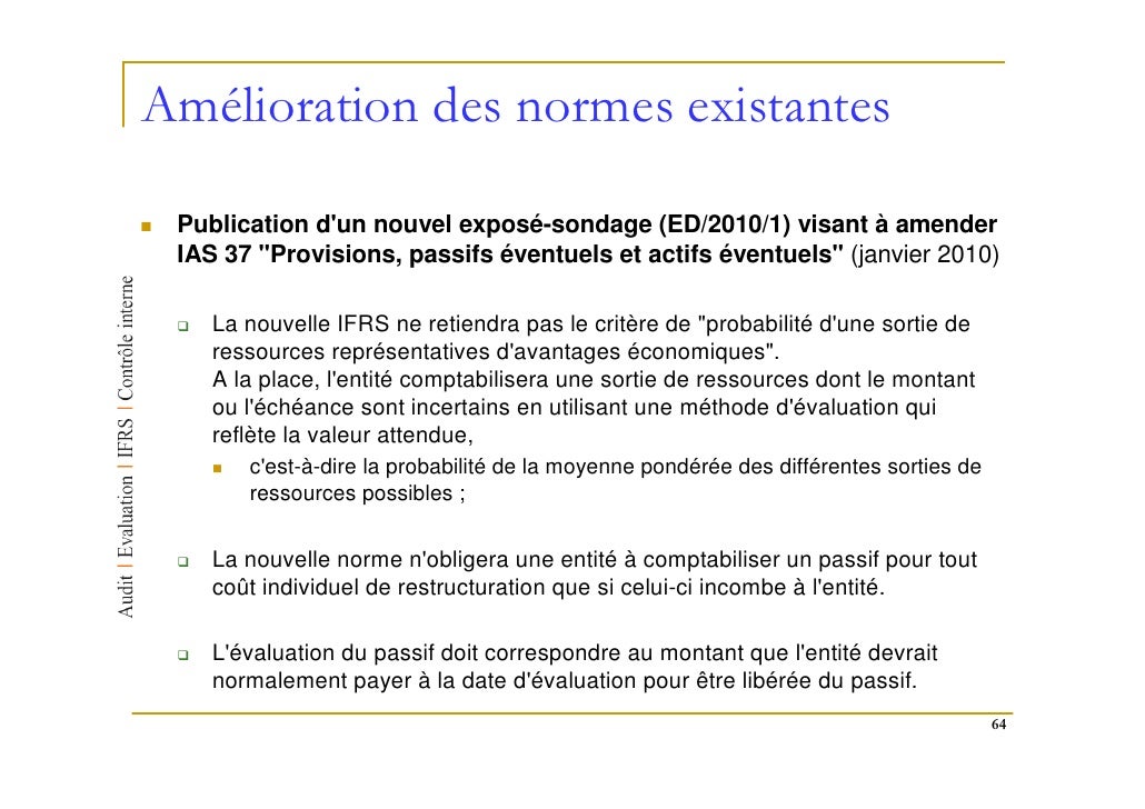 Comptabilisation des stock options en ifrs