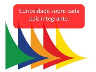 Curiosidade sobre cada
país integrante.
 