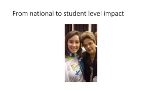 From national to student level impact
 