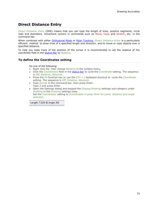 Direct Distance Entry Method BricsCAD V13 User Guide | PDF