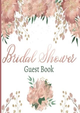 Bridal Shower Guest Book: Rose Gold Wedding Guest Book,guest book for bridal shower,Advice For Bride To Be.
 