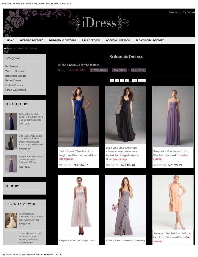 Bridesmaid dresses nz bridal party dresses new zealand idress.co.nz