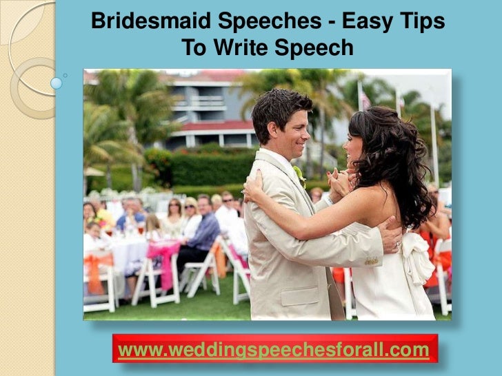 help writing bridesmaid speech