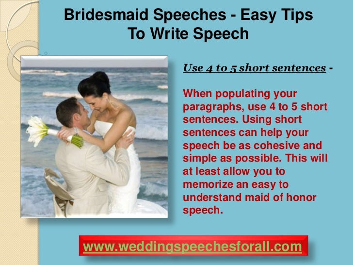 how to write the perfect bridesmaid speech