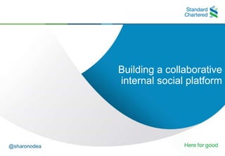 0Corporate Communications in Banking
Building a collaborative
internal social platform
@sharonodea
 