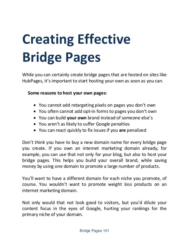 Bridge Pages Guide What Are Bridge Pages