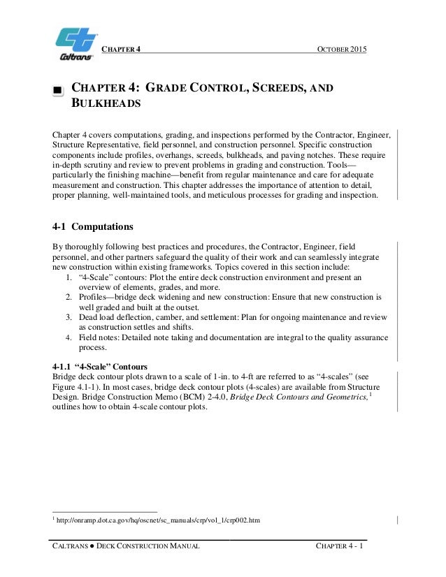 Bridge Deck Construction Manual