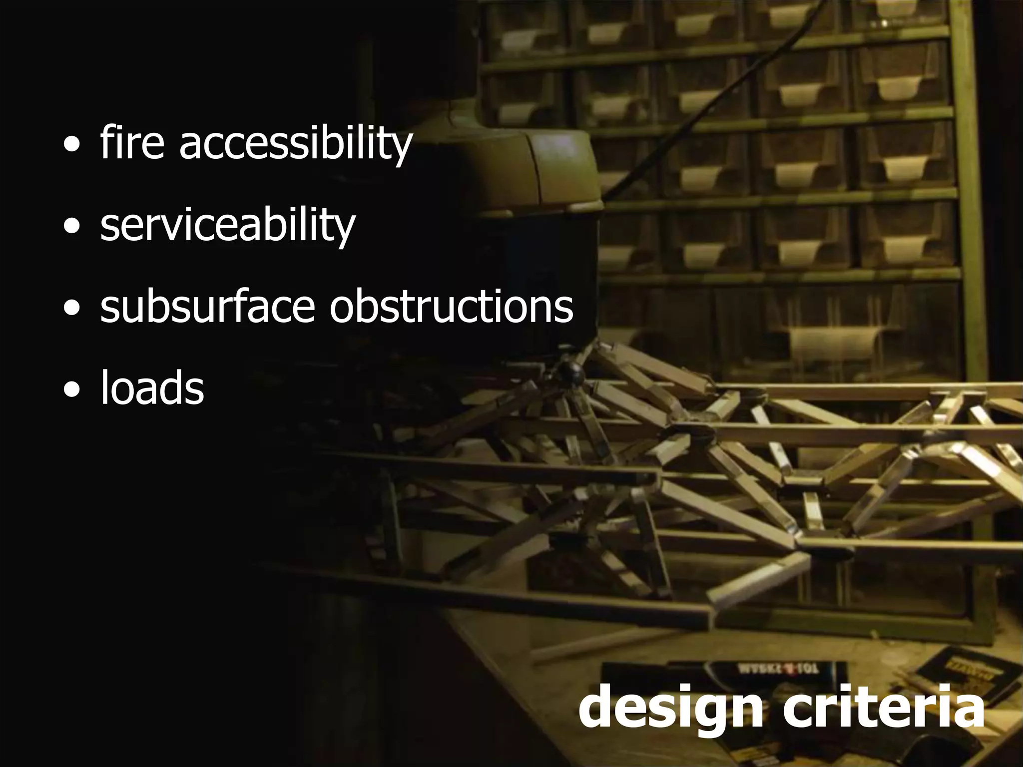 design criteriaof the broncos surveyed…65% frequently traveled between bldg. 9 and 17