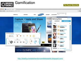 http://totallyunrelatedrandomanddebatable.blogspot.com/
Gamification
 