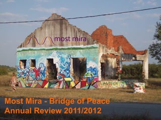 Most Mira - Bridge of Peace
Annual Review 2011/2012
Web
www.tedxeastend.com
                      Twitter
                      @tedxeastend
                                     Facebook
                                     facebook.com/tedxeastend
 