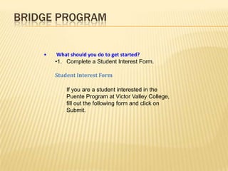 Bridge Program | PPTX