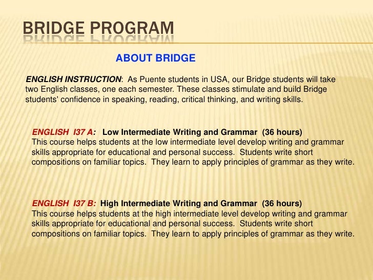 Bridge Program