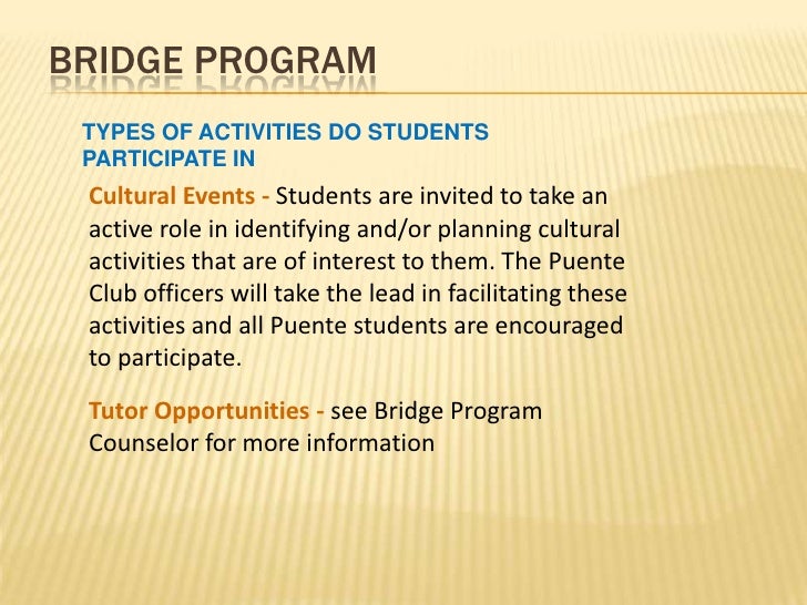 Bridge Program