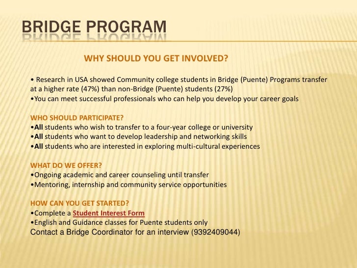 Bridge Program