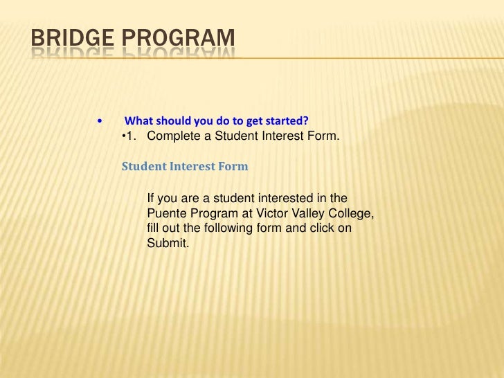 Bridge Program