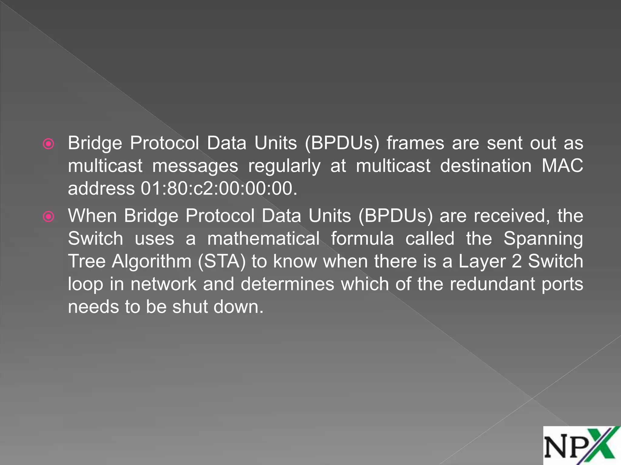 Bridge Protocol Data Unit (BPDU) | PPT