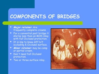 BRIDGES and crown planning in dentistry .PPT