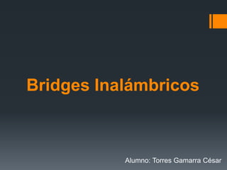 Bridges Inalámbricos

Alumno: Torres Gamarra César

 