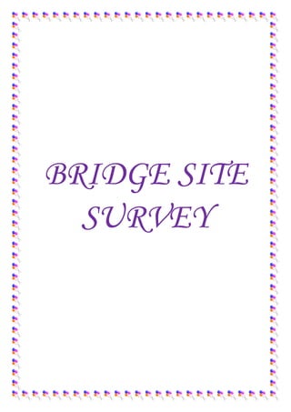 BRIDGE SITE
SURVEY
 