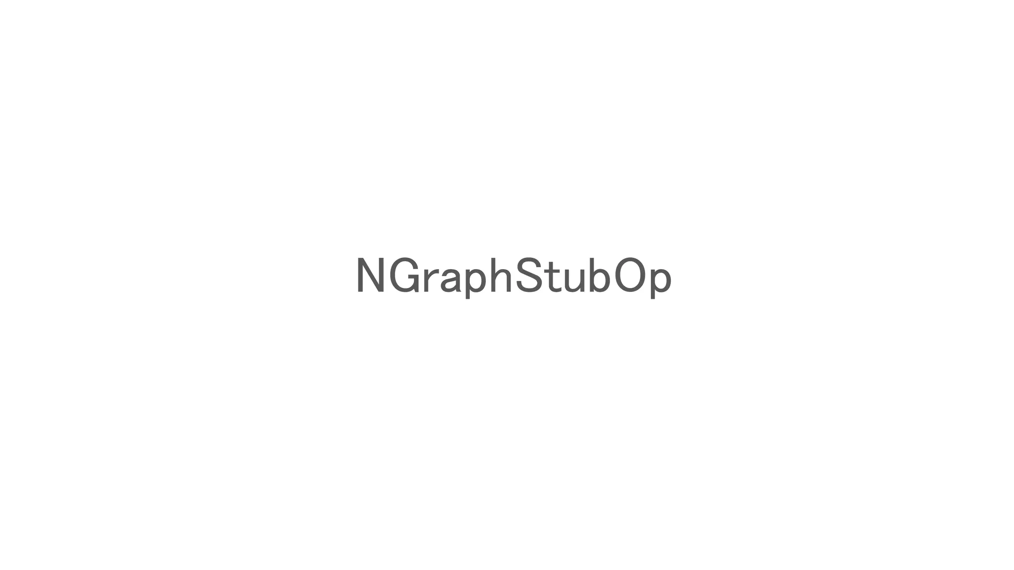 NGraphStubOp
 
