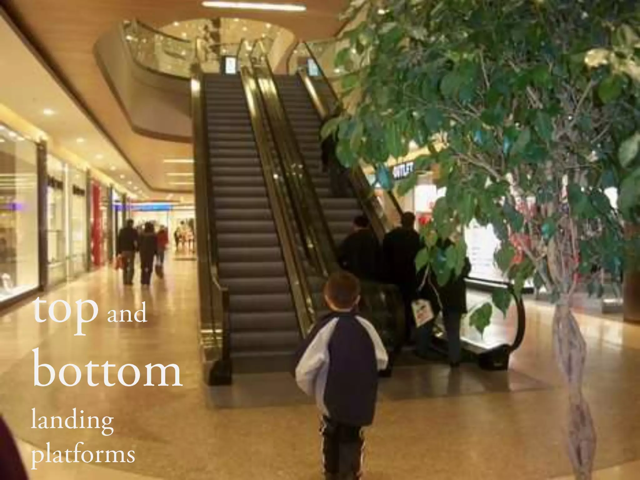 top and bottom landing platforms