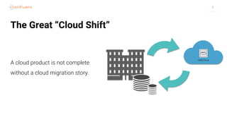 5
The Great “Cloud Shift”
A cloud product is not complete
without a cloud migration story.
 