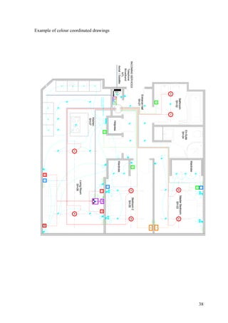 38
                                                                                             Wardrobe
                                                                                  En-Suite
                                                                                   SH-04
                                                       Bathroom                                                            Master Bedroom
                                                        SH-02                                                                  SH-03
                                                                                                                                                 2
                                                    Entrance Hall
                                                       SH-01
                                                                                                                            Bedroom 2
                                                                                                                              SH-05
                                                                                             Wardrobe
                                                                          Hotpress
Example of colour coordinated drawings




                                                                                                                 2
                                                                                                                     L        PP        R
                                                                                                                              3
                                                                       Kitchen
                                                                       SH-07
                                         D/Washer
                                                                                                             Living Room
                                                                                                                SH-06
                                         Washer/
                                          Dryer
                                                            Freezer   Fridge     Oven
                                                                                                        LR                                  RR
 