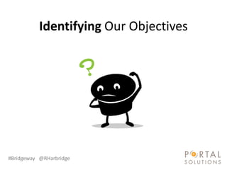 Identifying Our Objectives




#Bridgeway @RHarbridge
 