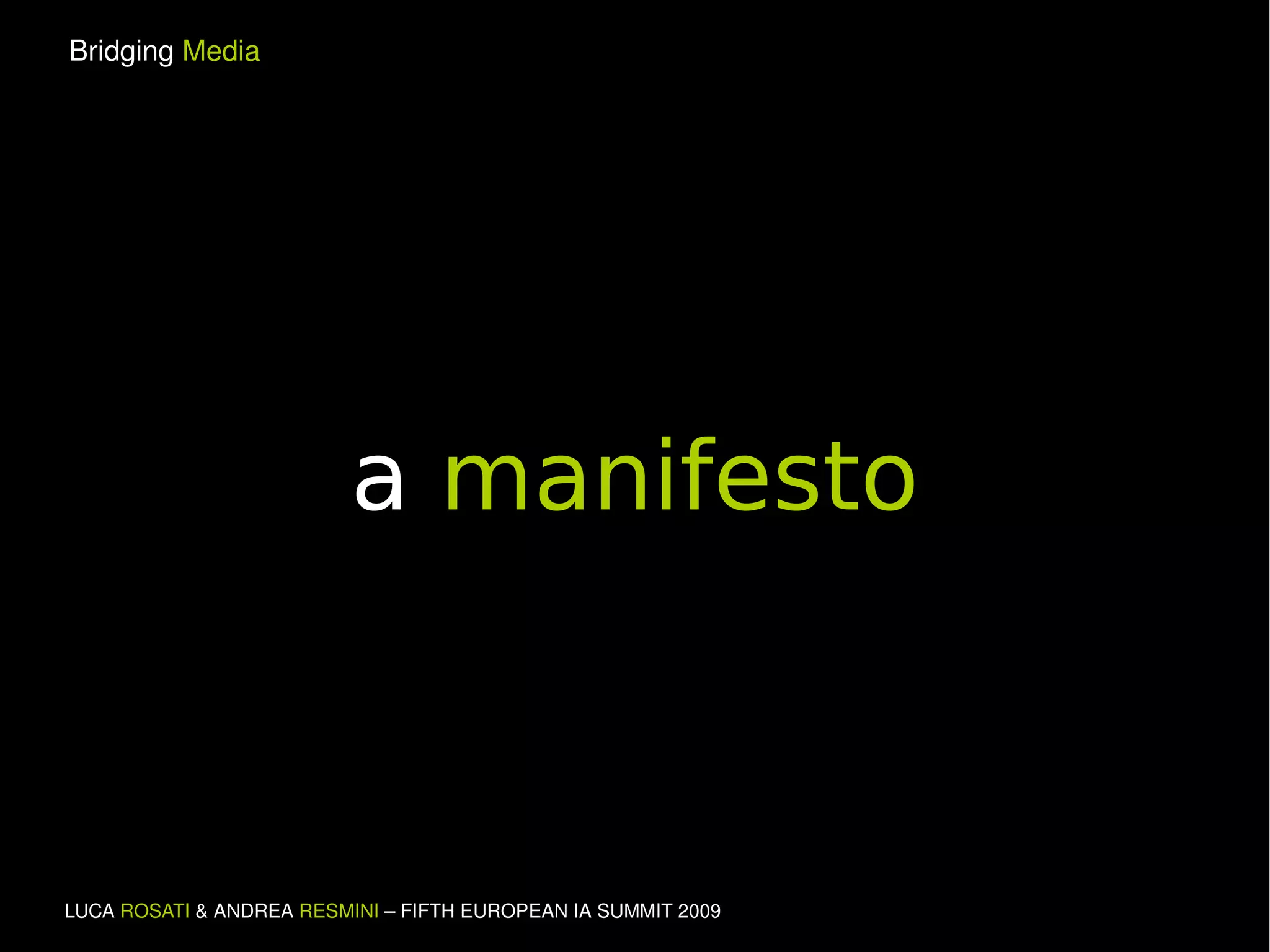a  manifesto 