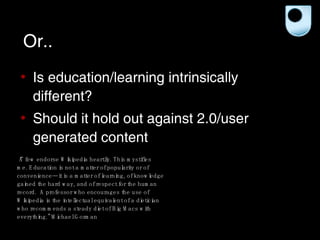 Bridging The Gap Between Web 2 0 And Higher Education Ppt Bridging The Gap Between Web 2 0 And Higher Education Ppt