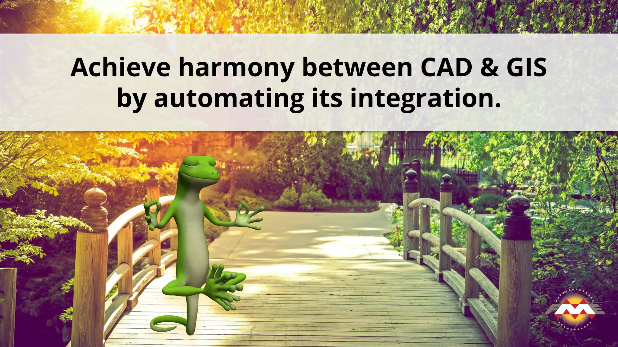 Achieve harmony between CAD & GIS
by automating its integration.
 